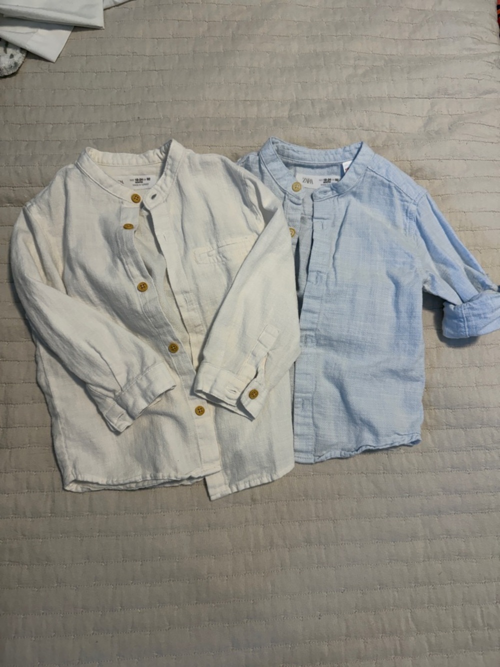 White and Blue LINEN shirts